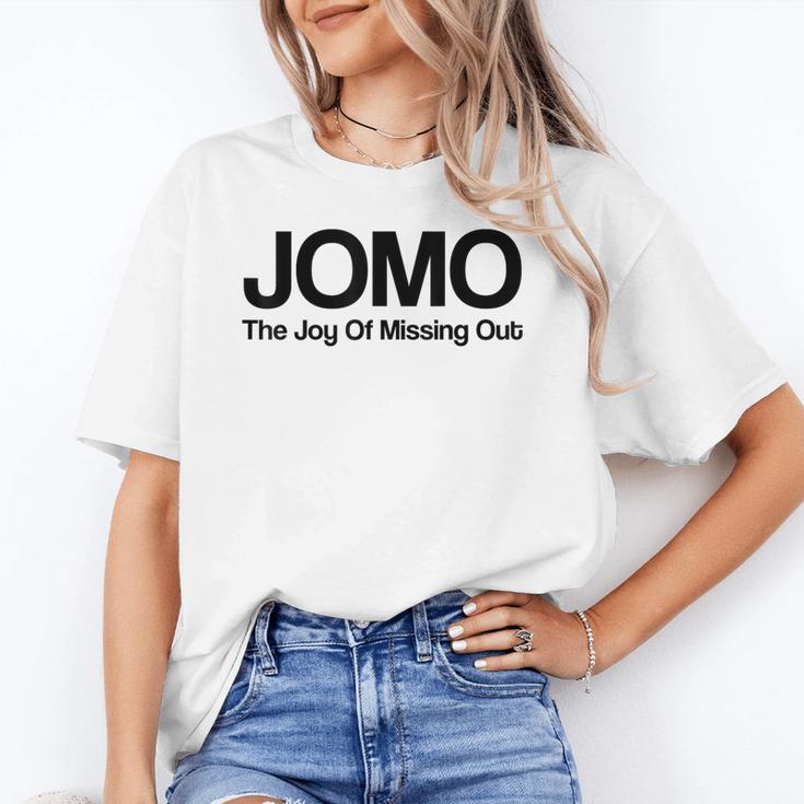 JOMO Joy Of Missing Out Fomo Fear Cozy Introvert Joke Unisex T-Shirt JOMO Joy Of Missing Out Fomo Fear Cozy Introvert Joke Unisex T-Shirt