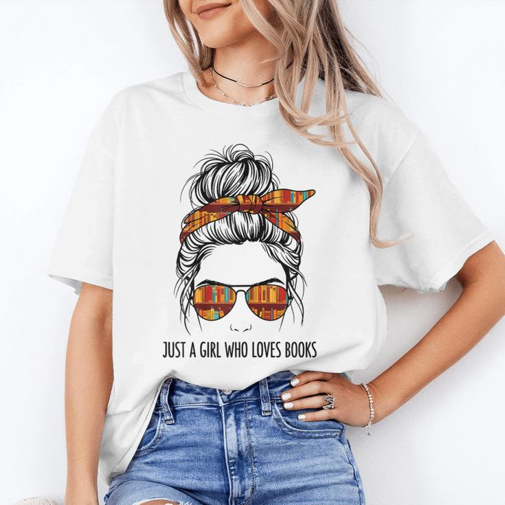 Just a Girl Who Loves Books Pajamas Shirt Reading Book Lover Unisex T-Shirt