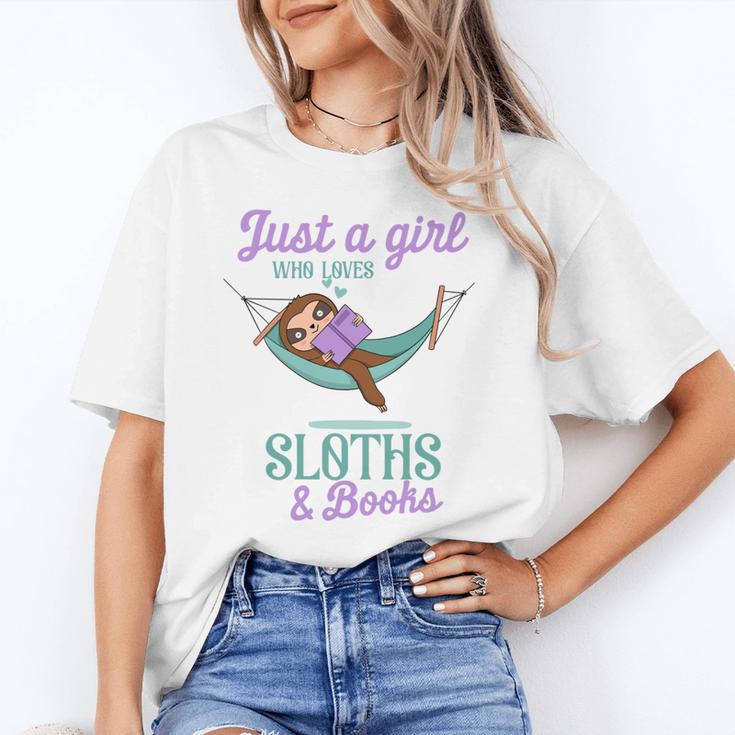 Just a Girl Who Loves Sloths And Books Unisex T-Shirt