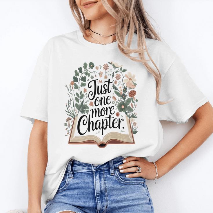 Just One More Chapter Bookish Book Reading Botanical Unisex T-Shirt