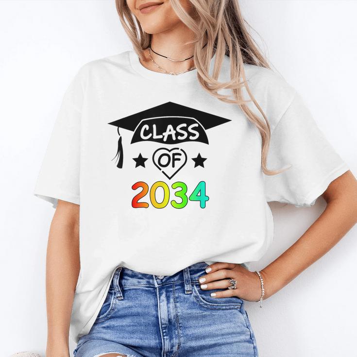 K -12th Grade Hand Prints Space Graduation Class Of 2034 Unisex T-Shirt
