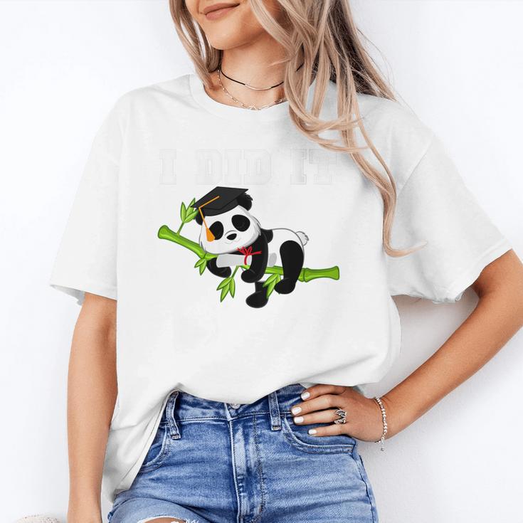 I Did It Kawaii Panda With Graduation Cap Diploma Unisex T-Shirt