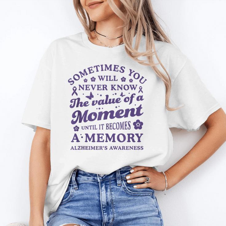Know The Value Of A Moment Memory Alzheimer's Awareness Day Unisex T-Shirt Know The Value Of A Moment Memory Alzheimer's Awareness Day Unisex T-Shirt