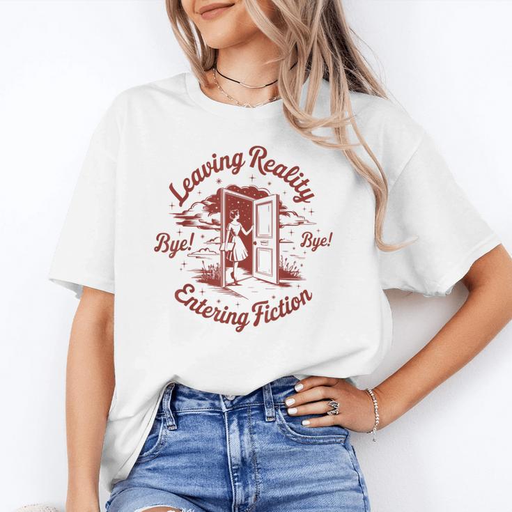 Leaving Reality Entering Fiction Book Lover Unisex T-Shirt