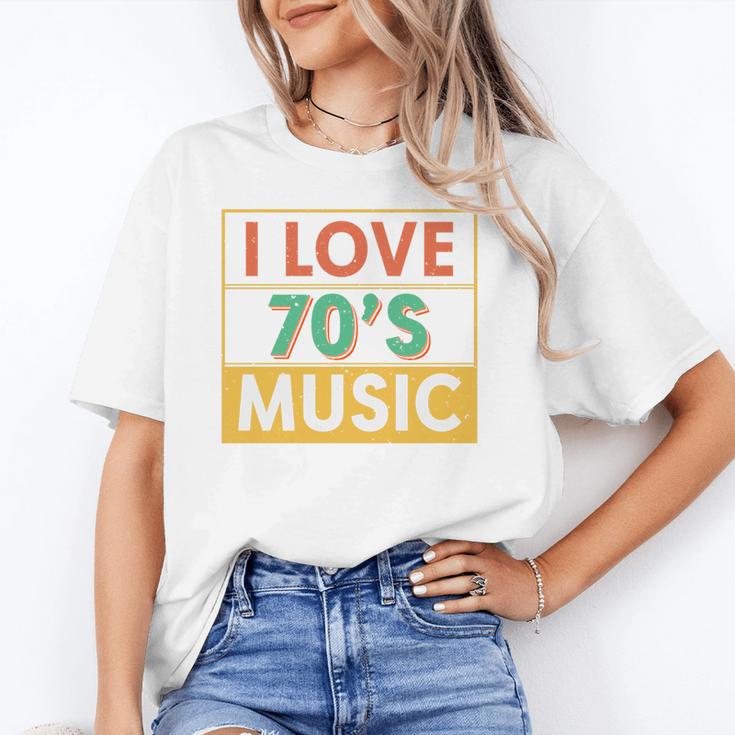 I Love 70's Music Retro Style Nostalgia Vibe 1970 70's Party Premium Tri-Blend Unisex T-Shirt