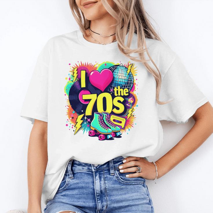 I Love The 70s Retro Cassette Roller Vinyl Nostalgia Vibes Premium Tri-Blend Unisex T-Shirt