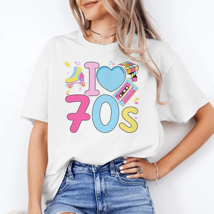 I Love 70's Retro Style Nostalgia Vibe 1970's Party Premium Tri-Blend Unisex T-Shirt