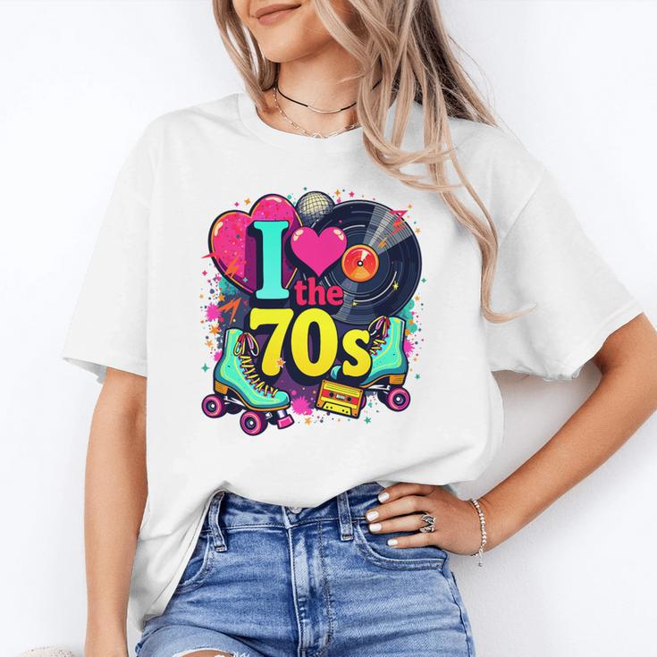 I Love The 70s Vintage Cassette Roller Vinyl Nostalgia 70s Premium Tri-Blend Unisex T-Shirt