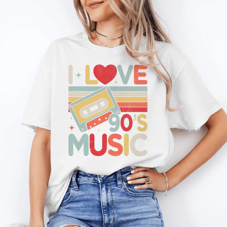 I Love 90's Music Retro Style Nostalgia Cassette 1990s Party Premium Tri-Blend Unisex T-Shirt