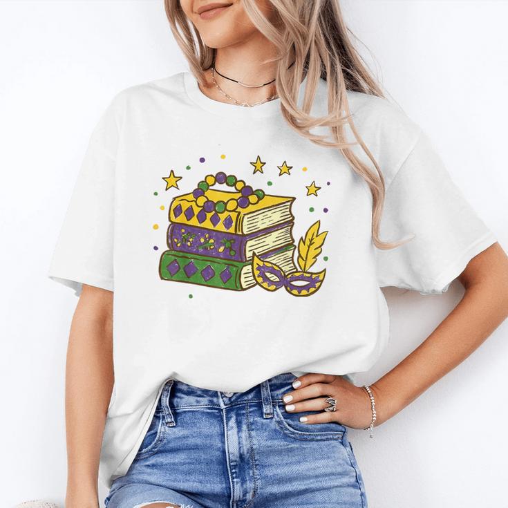 Mardi Gras Book Lover Reading Reader Men Women Kids Unisex T-Shirt