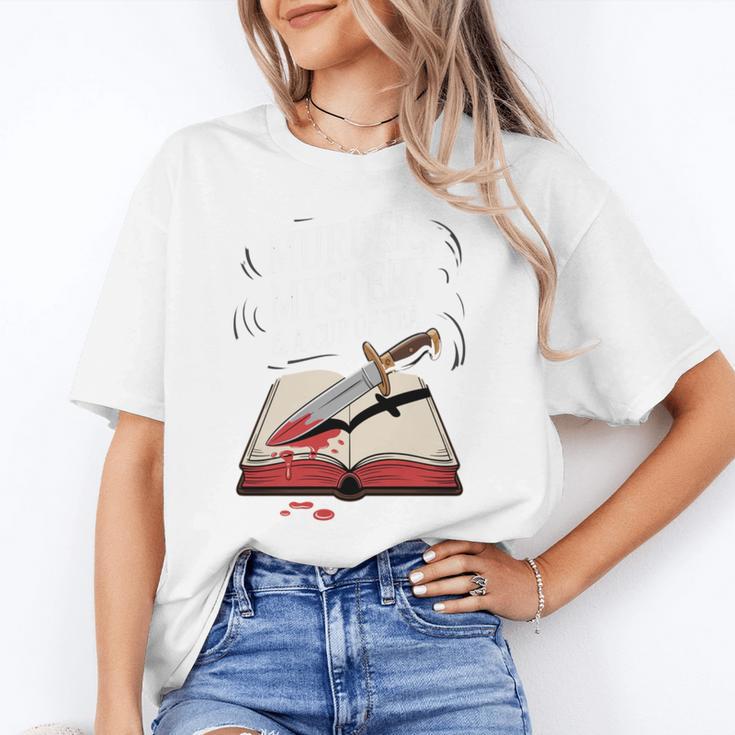 Murder Mystery And a Cup Of Tea Book Humor Unisex T-Shirt