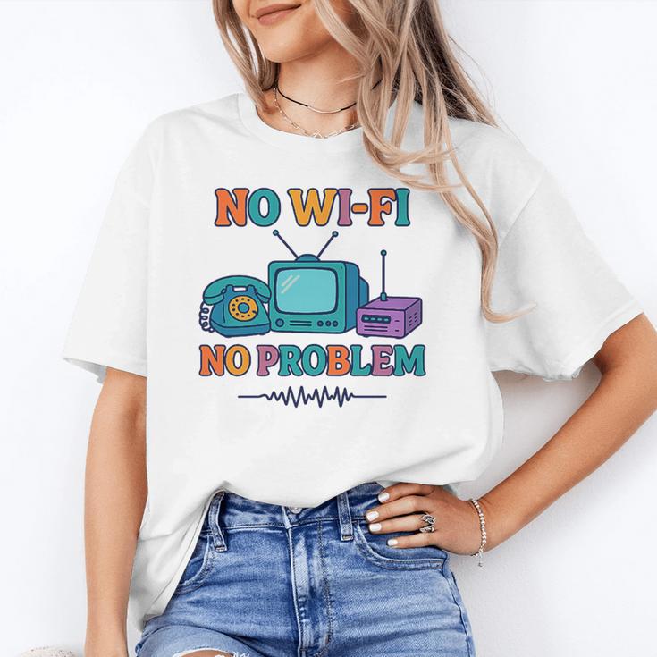 No Wi-Fi No Problem – Retro Dial Up Tech Nostalgia Premium Tri-Blend Unisex T-Shirt
