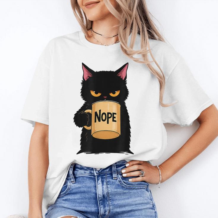 Nope Coffee Cat – Introvert Humor Monday Kitty Unisex T-Shirt Nope Coffee Cat – Introvert Humor Monday Kitty Unisex T-Shirt