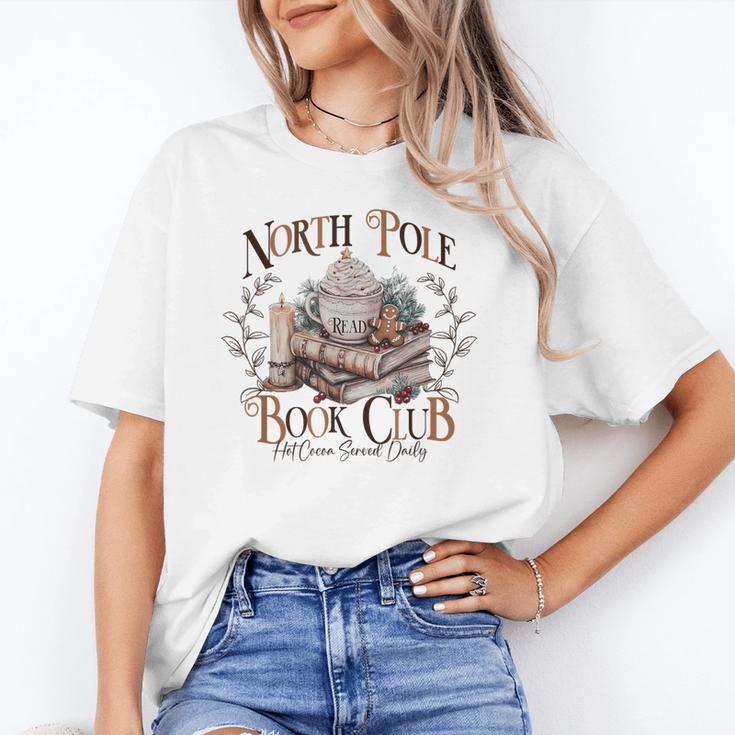North Pole Book-Club Hot Cocoa Served Daily Christmas Book Unisex T-Shirt