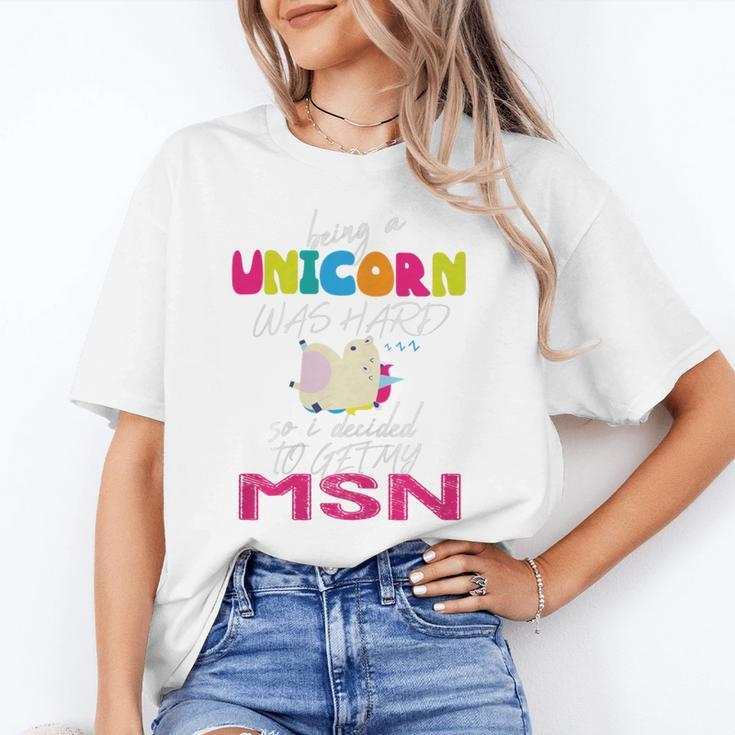 Nurse MSN Graduation Unicorn T-Shirt Nursing School Unisex T-Shirt