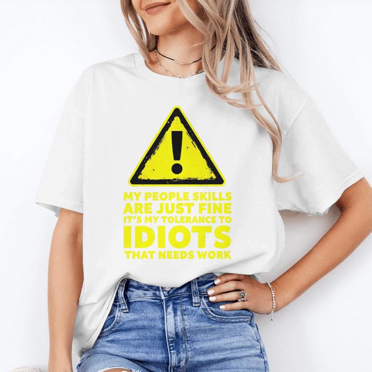 My People Skills Are Just Fine Sarcastic Introvert Premium Tri-Blend Unisex T-Shirt