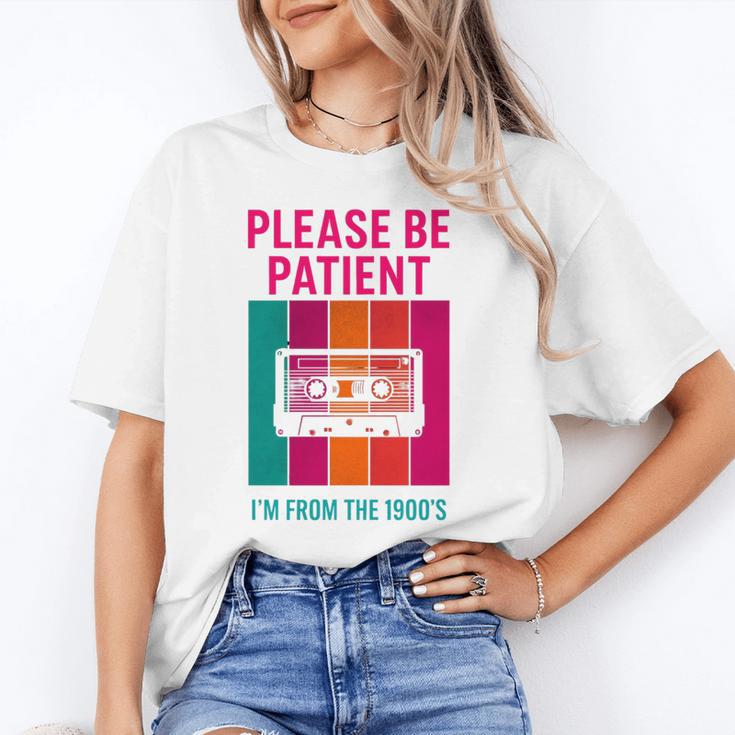 Please Be Patient I'm From The 1900s Retro Cassette Tape Premium Tri-Blend Unisex T-Shirt