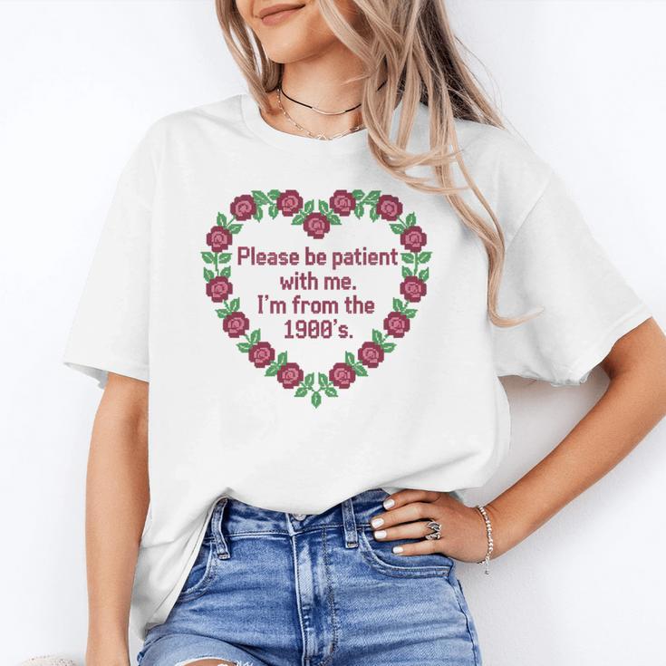 Please Be Patient With Me I'm From The 1900S Vintage Floral Premium Tri-Blend Unisex T-Shirt