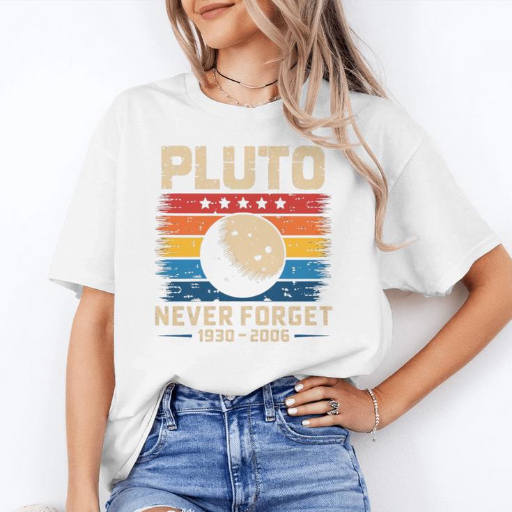 Pluto Never Forget Space Nostalgia Astronomy Humor Premium Tri-Blend Unisex T-Shirt