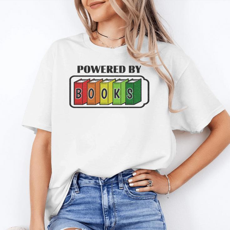 Powered By Books Bookworm Librarian Reading Unisex T-Shirt
