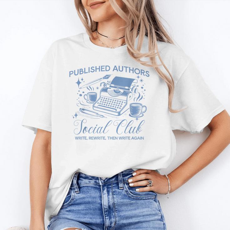 Published Authors Social Club Women Vintage Poet Book Writer Unisex T-Shirt