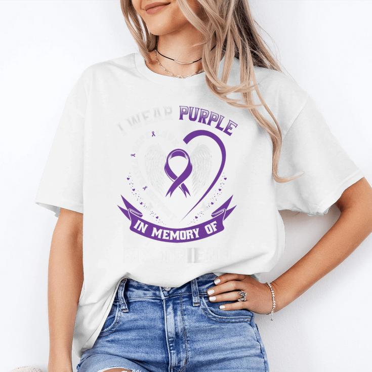 Purple In Memory Of My Friend Epilepsy Awareness Back Print Unisex T-Shirt Purple In Memory Of My Friend Epilepsy Awareness Back Print Unisex T-Shirt