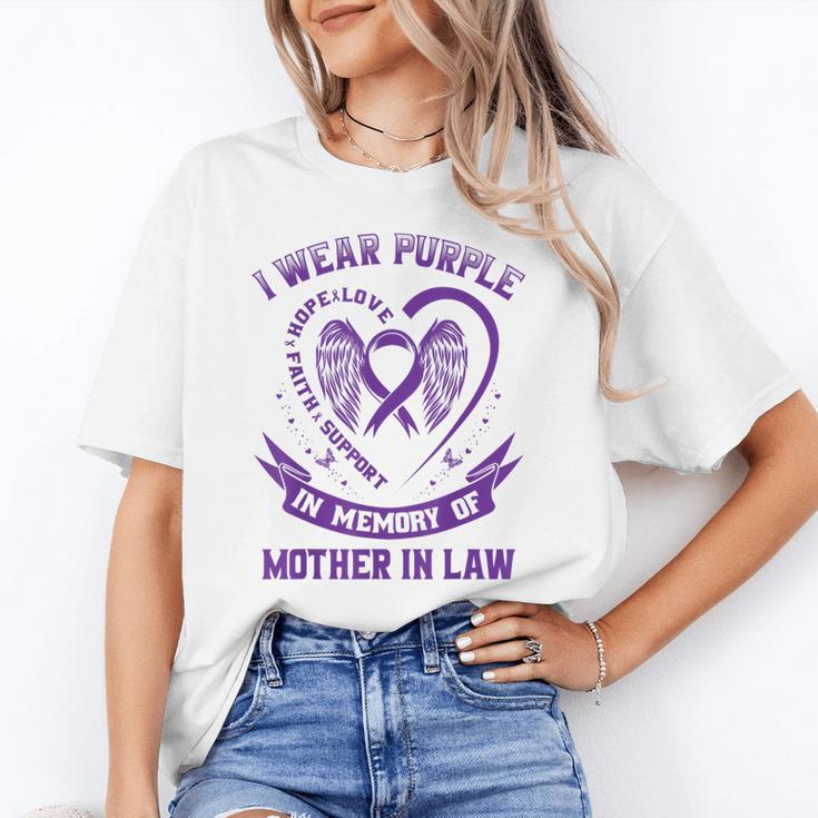 Purple In Memory Of My Mother In Law Alzheimers Awareness Unisex T-Shirt Purple In Memory Of My Mother In Law Alzheimers Awareness Unisex T-Shirt