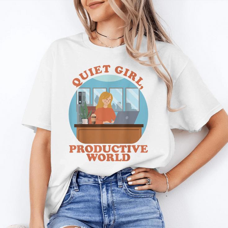 Quiet Girl Productive World Introvert Office Staff Secretary Unisex T-Shirt Quiet Girl Productive World Introvert Office Staff Secretary Unisex T-Shirt