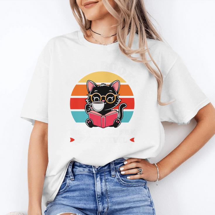 Read Books Drink Coffee Fight Evil Cat Premium Unisex T-Shirt Read Books Drink Coffee Fight Evil Cat Premium Unisex T-Shirt