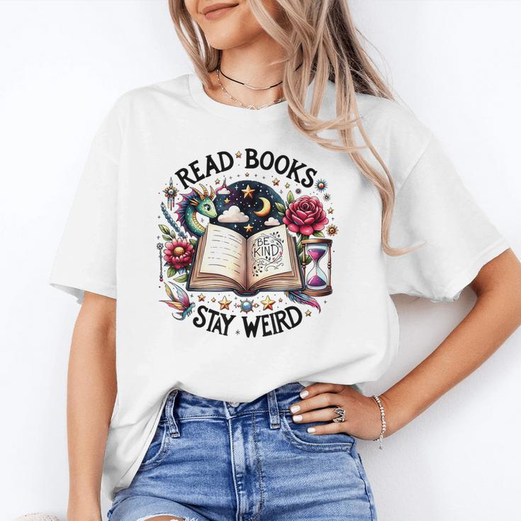 Read Books Be Kind Stay Weird Dragon Book Lover Unisex T-Shirt