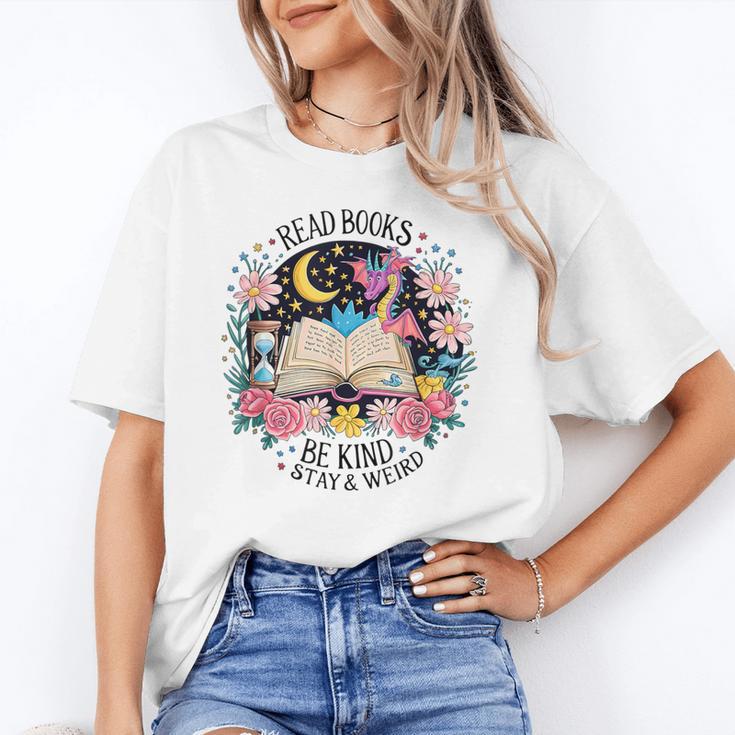 Read Books Be Kind Stay Weird Dragon Unisex T-Shirt