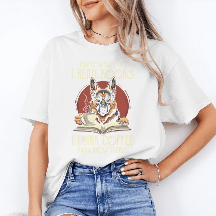 i Read Books And i Know Things German Shepherd Coffee Books Unisex T-Shirt i Read Books And i Know Things German Shepherd Coffee Books Unisex T-Shirt
