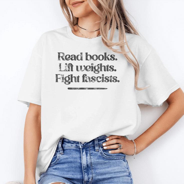 Read Books Lift Weights Fight Fascists Vintage Unisex T-Shirt