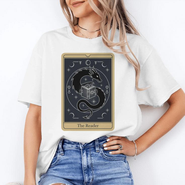 The Reader Tarot Card Mystic Dragon Book Magic Unisex T-Shirt The Reader Tarot Card Mystic Dragon Book Magic Unisex T-Shirt