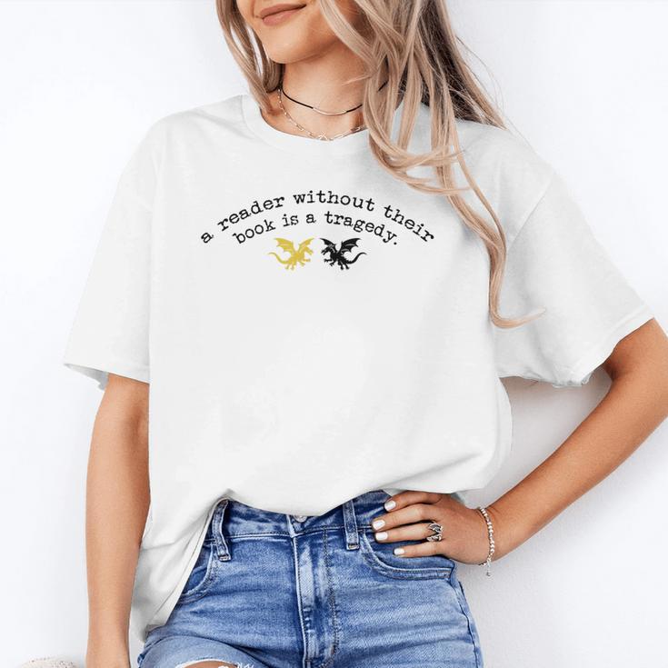 Reader Without a Book Is Tragedy Dragon Bookworm Unisex T-Shirt Reader Without a Book Is Tragedy Dragon Bookworm Unisex T-Shirt