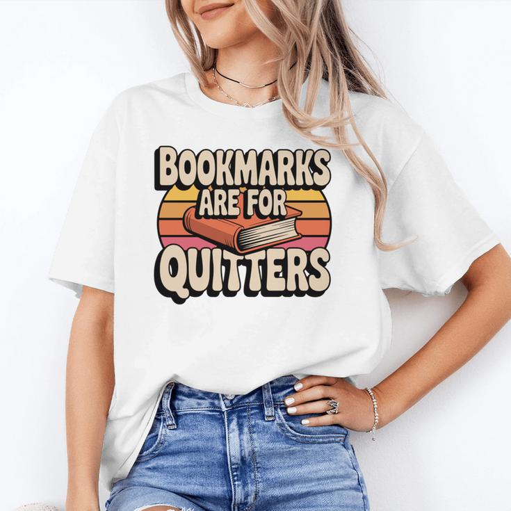 Reading Bookmarks Are For Quitters Reader Book Lovers Unisex T-Shirt Reading Bookmarks Are For Quitters Reader Book Lovers Unisex T-Shirt