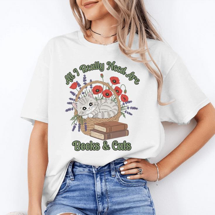 All I Really Need Are Books And Cats Book Lover Tee Unisex T-Shirt