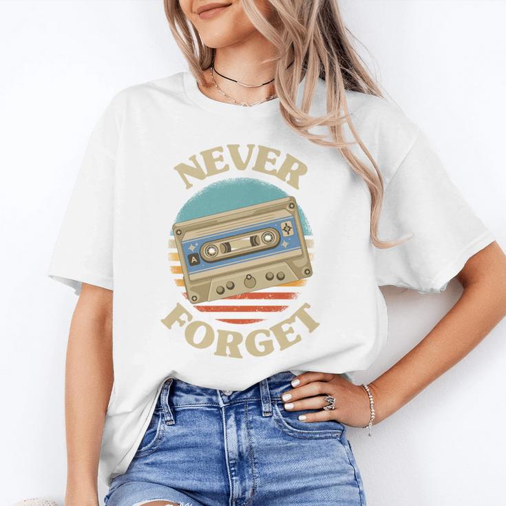 Retro Cassette Never Forget Nostalgia Vintage Unisex T-Shirt