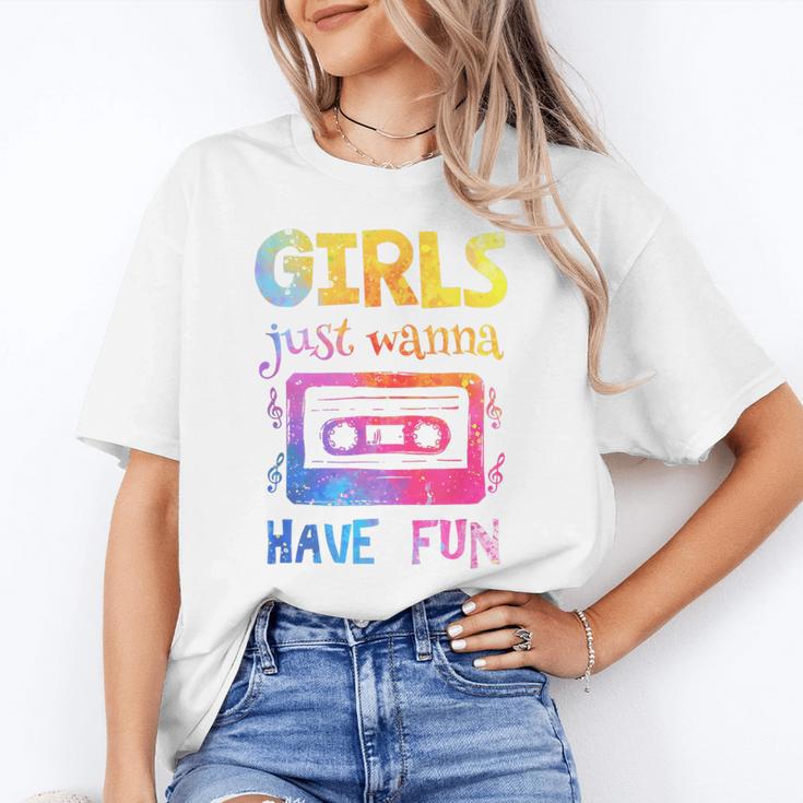 Retro Girls Just Wanna Have Fun Nostalgia 1980s 80's Premium Tri-Blend Unisex T-Shirt