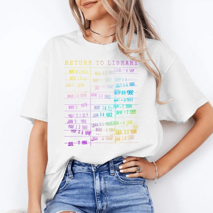 Return To Library Card Book Due Date Bookish Rainbow Reading Unisex T-Shirt Return To Library Card Book Due Date Bookish Rainbow Reading Unisex T-Shirt