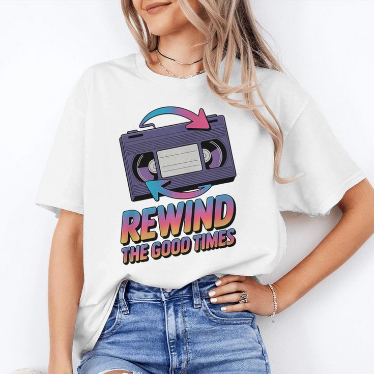 Rewind Good Times Retro VHS Tape Nostalgia 80s 90s Premium Tri-Blend Unisex T-Shirt