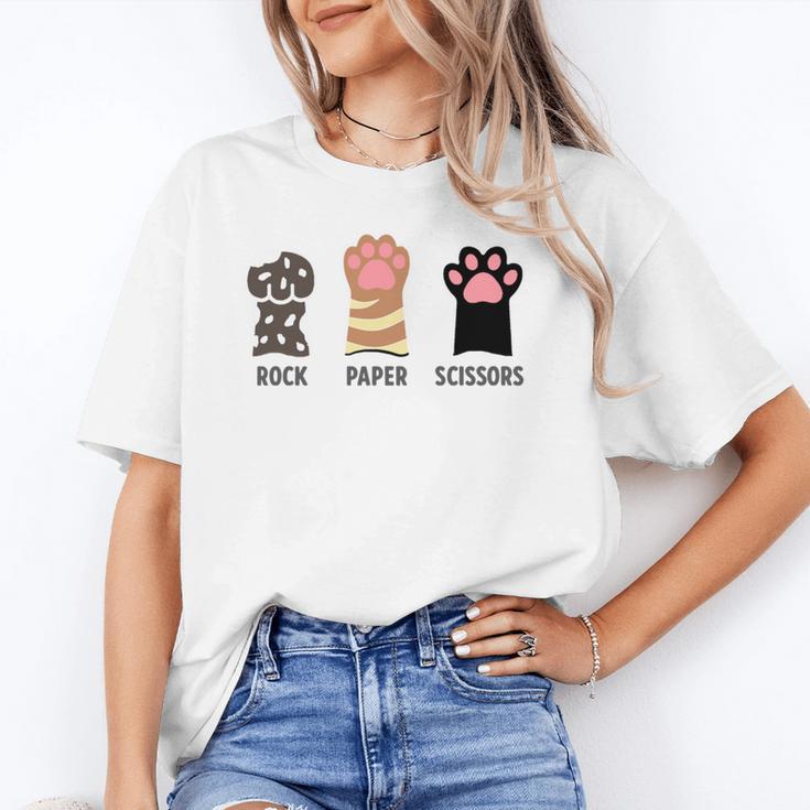 Rock Paper Scissors Hand Game Cute Paw Cat Introvert Unisex T-Shirt Rock Paper Scissors Hand Game Cute Paw Cat Introvert Unisex T-Shirt