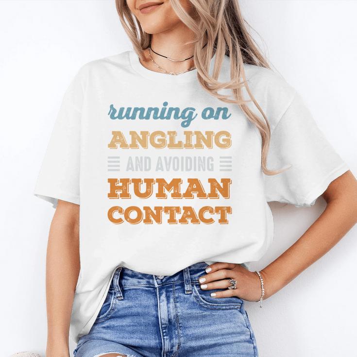 Running On Angling Social Introvert Humor Vintage Unisex T-Shirt Running On Angling Social Introvert Humor Vintage Unisex T-Shirt
