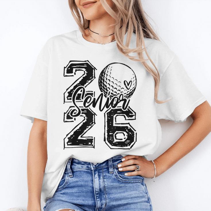 Senior 2026 Golf Player Heart Graduation Girls Teens Unisex T-Shirt