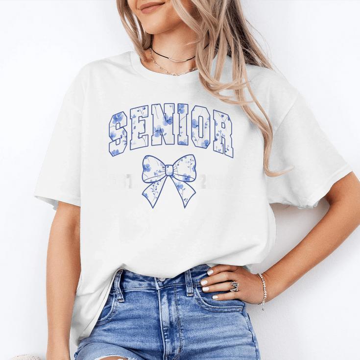Senior Class Of 2026 Graduation Girly Floral Coquette Bow Unisex T-Shirt