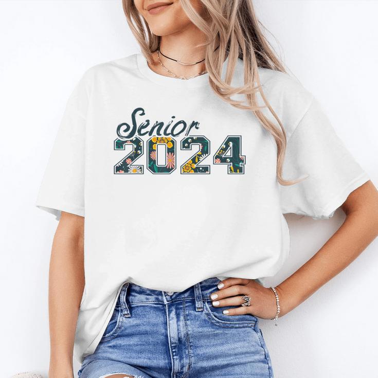 Senior Graduation Class Of 2024 Cute Senior 2024 Flowers Unisex T-Shirt