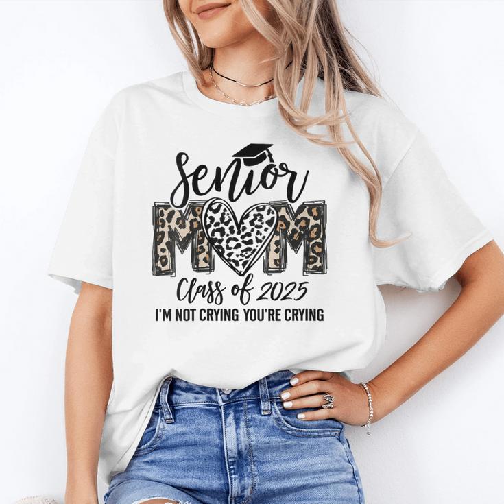 Senior Mom Class Of 2025 Senior Mama 2025 Leopard Graduation Unisex T-Shirt