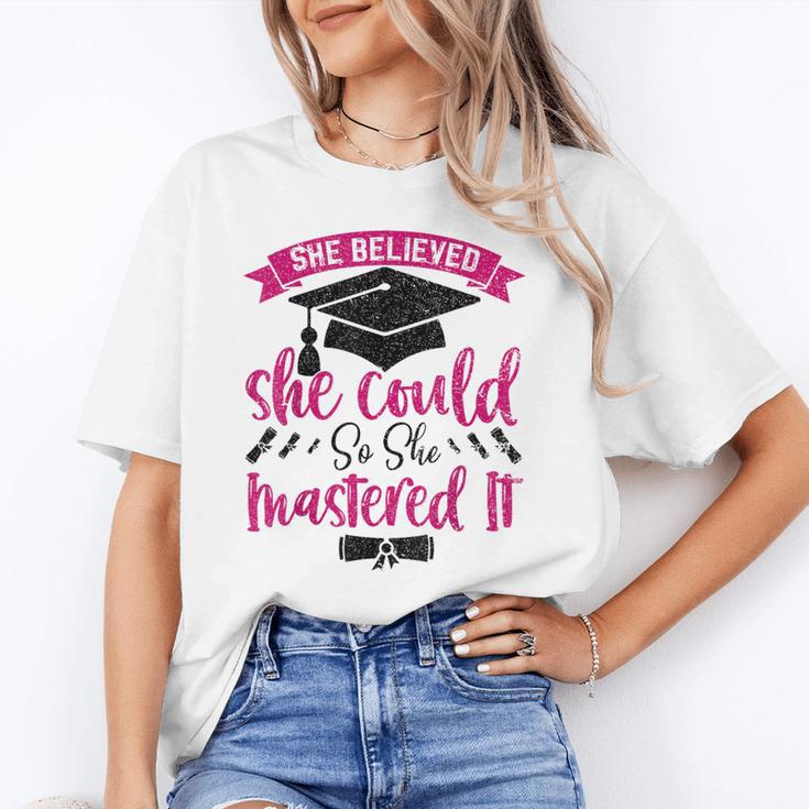 She Believed She Could So She Mastered It Graduation Unisex T-Shirt
