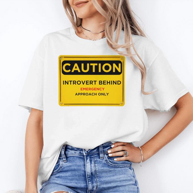 A Simple Yellow Warning Sign For Introvert Unisex T-Shirt