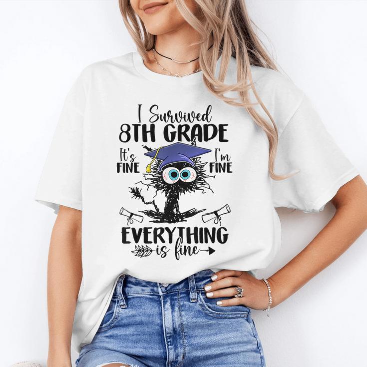 I Survived 8th Grade Graduated Cat Graduation Unisex T-Shirt